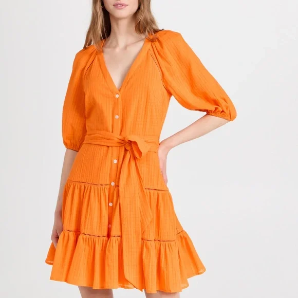 veronica beard orange dress Rent Veronica Beard Orange Dress US 4